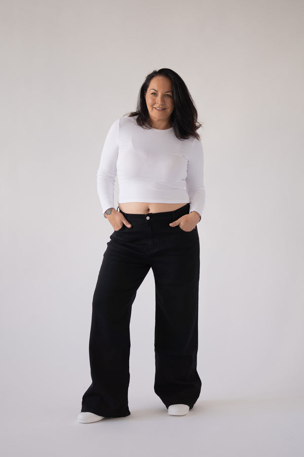 BAGGY HIGH RISE - BLACK