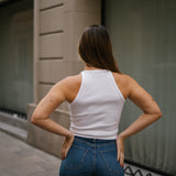 HALTER TANK TOP - WHITE