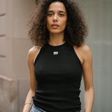 HALTER TANK TOP - BLACK