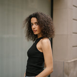 HALTER TANK TOP - BLACK