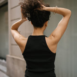 HALTER TANK TOP - BLACK