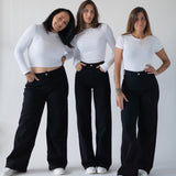 BAGGY TALL HIGH RISE - BLACK