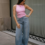 PALAZZO HIGH RISE - LIGHT BLUE
