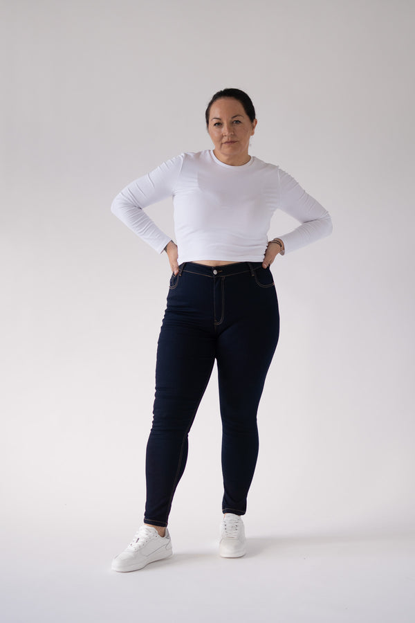 SKINNY HIGH RISE - RAW DENIM