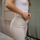 SHORTS HIGH RISE - BEIGE