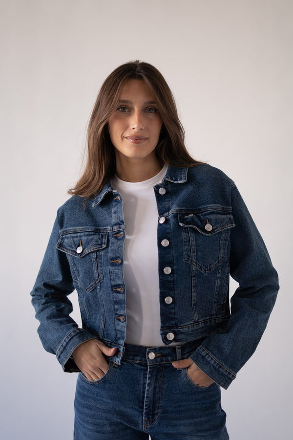 DENIM JACKET - DARK BLUE