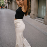 CULOTTE HIGH RISE - ECRU