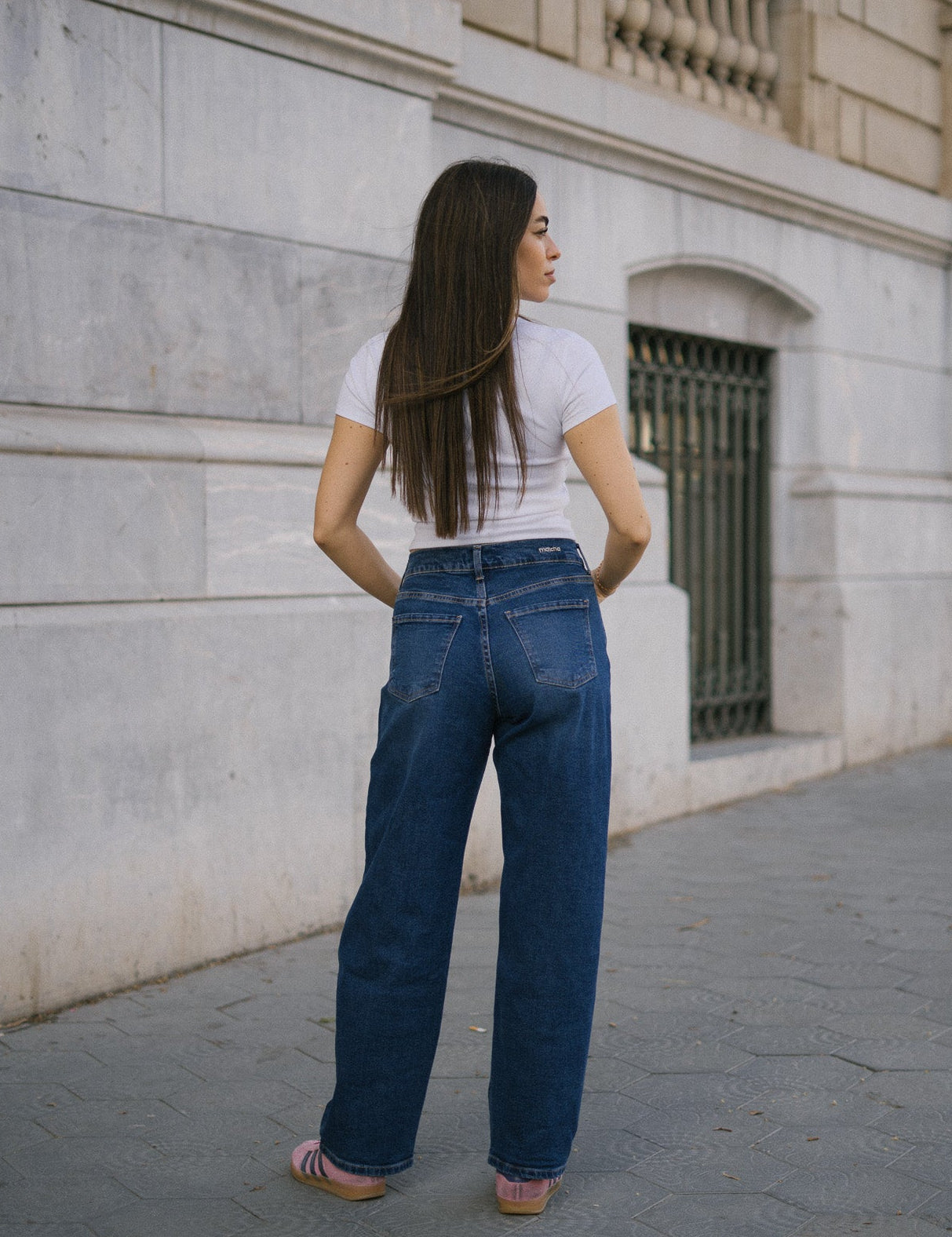 BARREL HIGH RISE FULL LENGTH - DARK BLUE