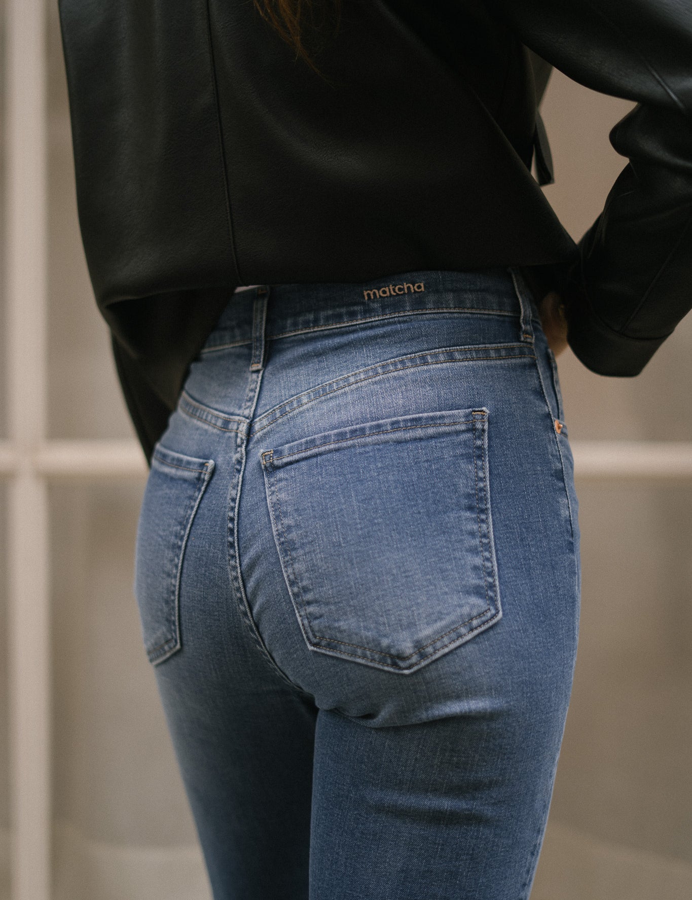 MOM HIGH RISE FULL LENGTH - BLUE