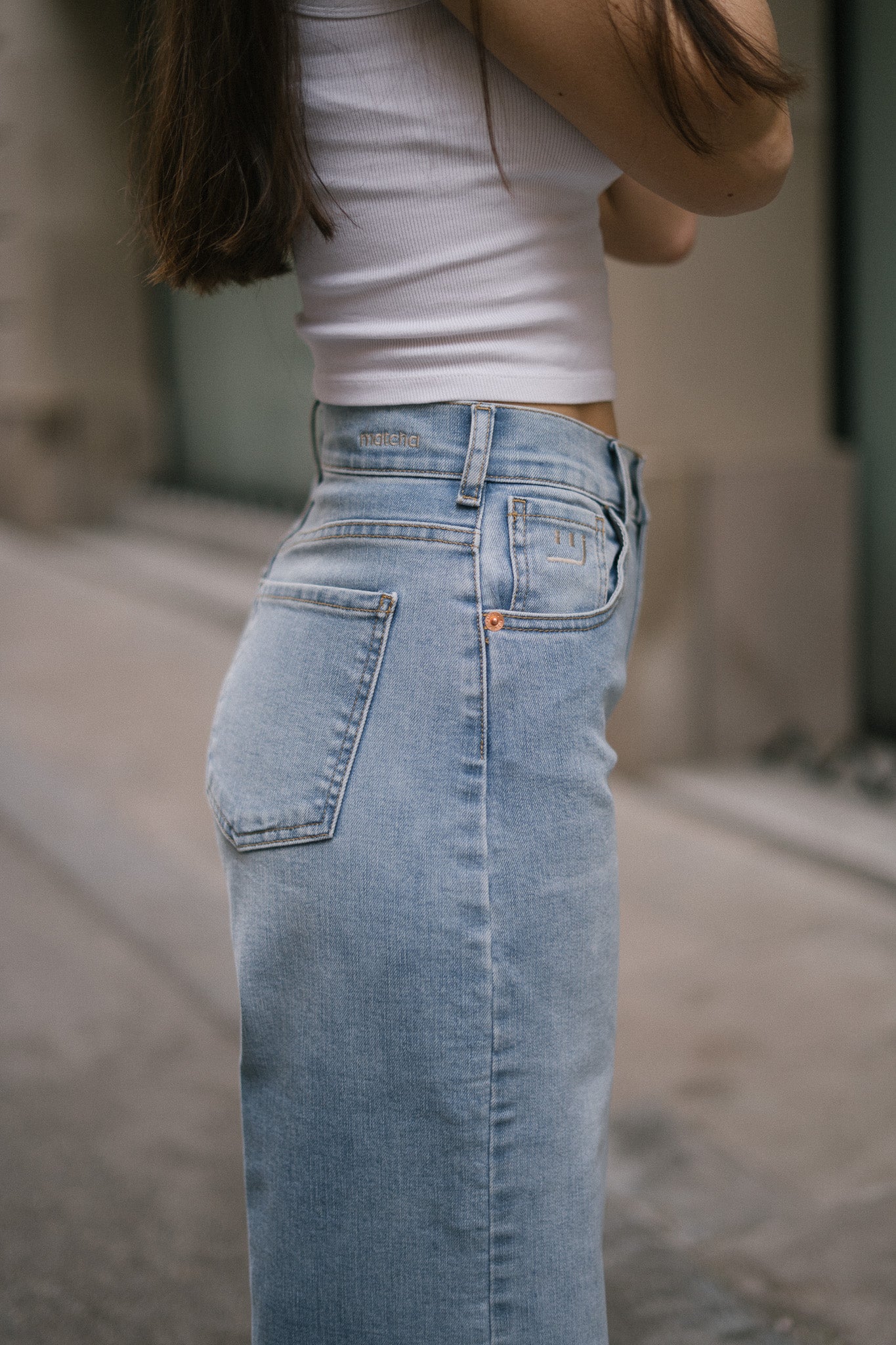 blue119's blog Images High Quality Grahic CULOTTE HIGH RISE - LIGHT BLUE – Matcha Jeans