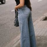 PALAZZO HIGH RISE - LIGHT BLUE