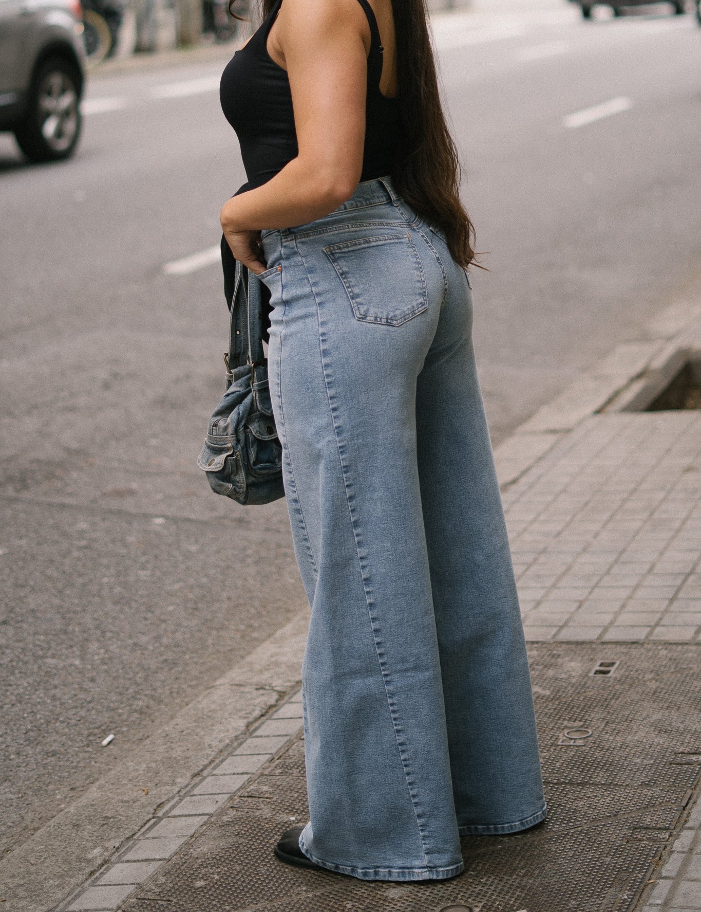 PALAZZO HIGH RISE - LIGHT BLUE
