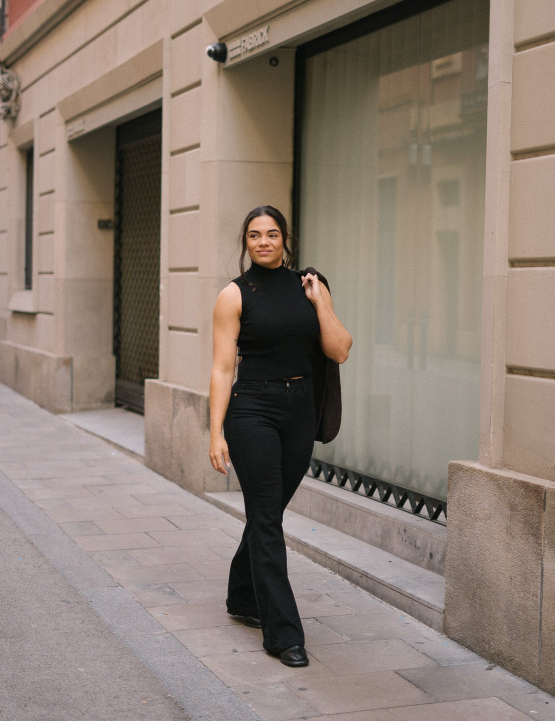 70'S FLARE HIGH RISE - BLACK