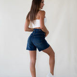 SHORTS HIGH RISE - DARK BLUE