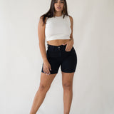 SHORTS HIGH RISE - BLACK