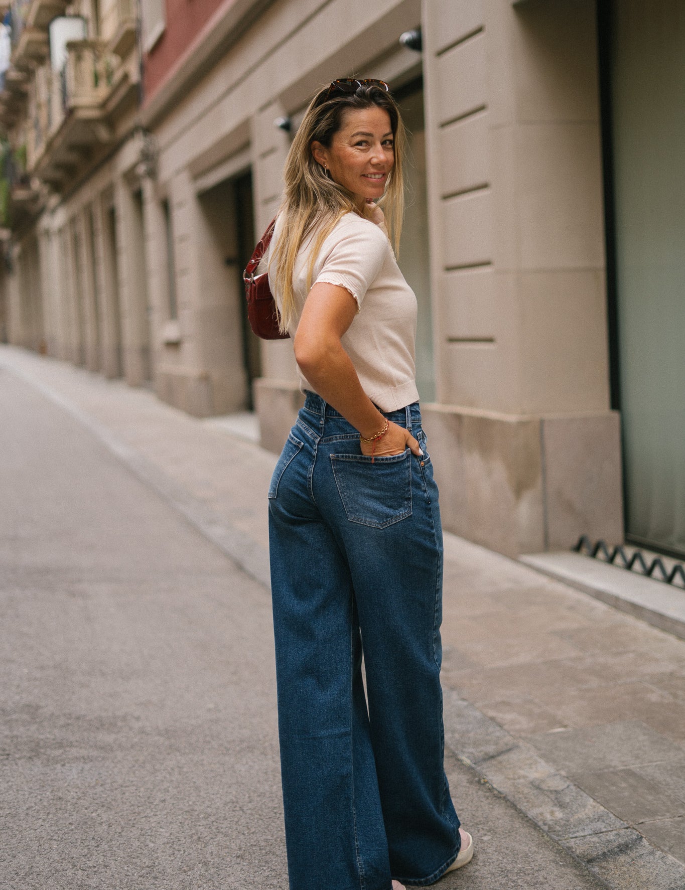 BAGGY TALL HIGH RISE - DARK BLUE