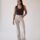 CARGO HIGH RISE - BEIGE