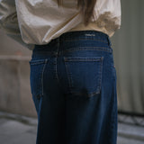 BAGGY BARREL MID RISE - DARK BLUE