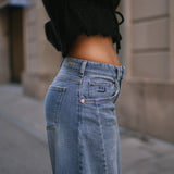 BAGGY BARREL MID RISE - BLUE