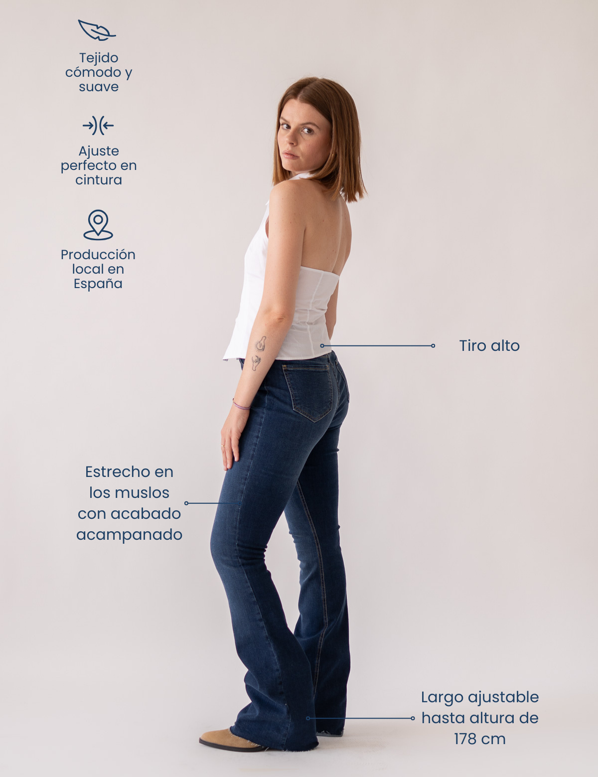 FLARE HIGH RISE - DARK BLUE