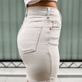 SHORTS HIGH RISE - BEIGE