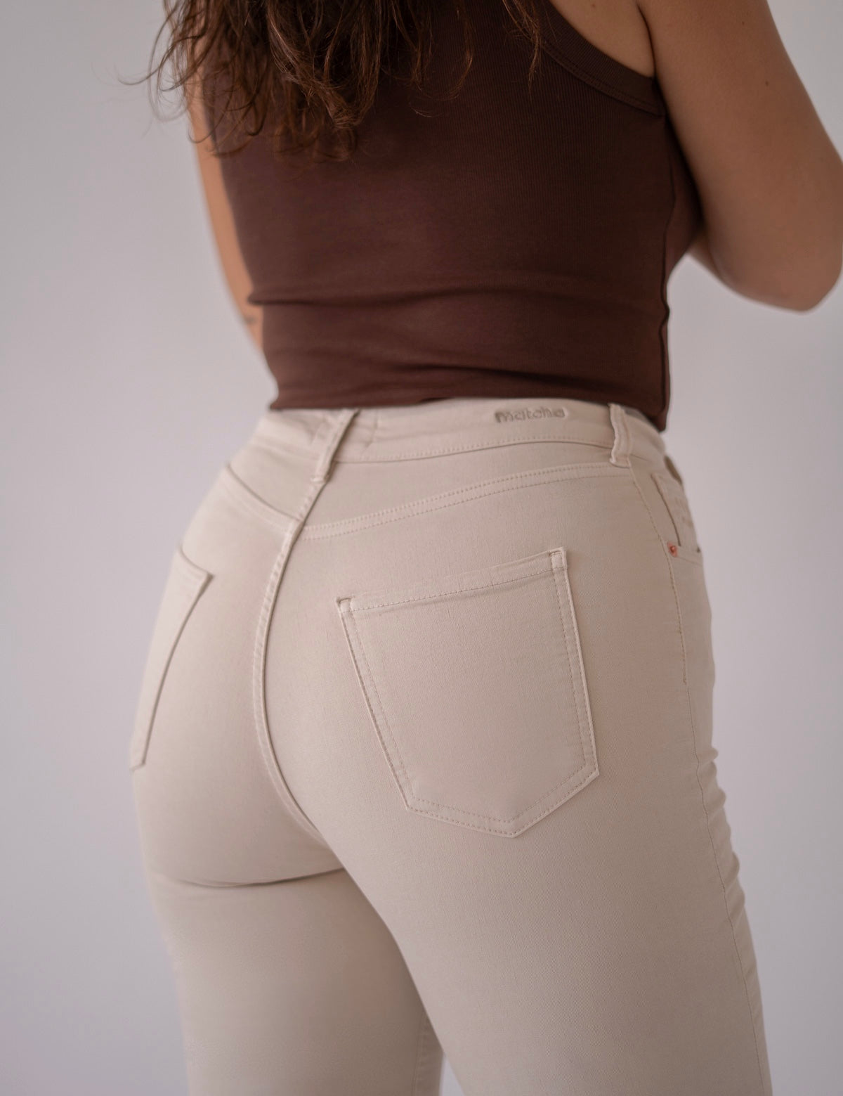 SKINNY HIGH RISE - BEIGE