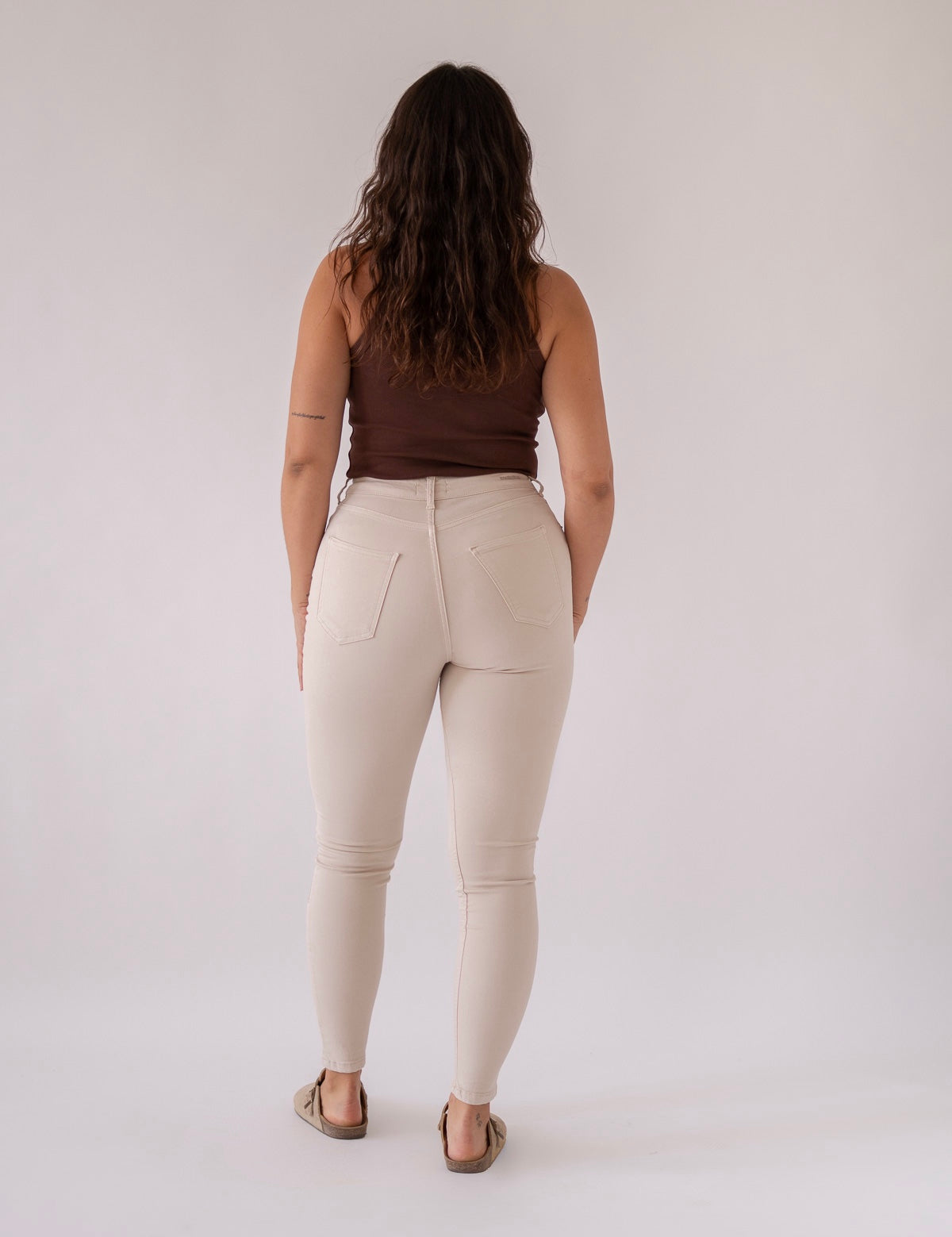 SKINNY HIGH RISE - BEIGE