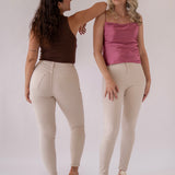 SKINNY HIGH RISE - BEIGE
