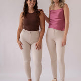 SKINNY HIGH RISE - BEIGE