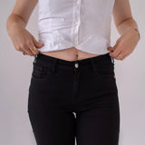 SKINNY MID RISE - BLACK