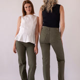 WIDELEG HIGH RISE - KHAKI