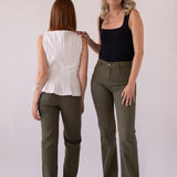 WIDELEG HIGH RISE - KHAKI