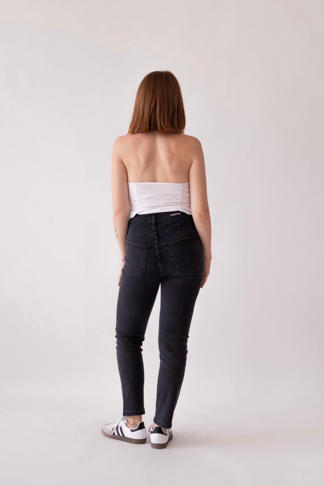 MOM HIGH RISE BLACK – Matcha Jeans - Main Image