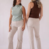 WIDELEG HIGH RISE - BEIGE