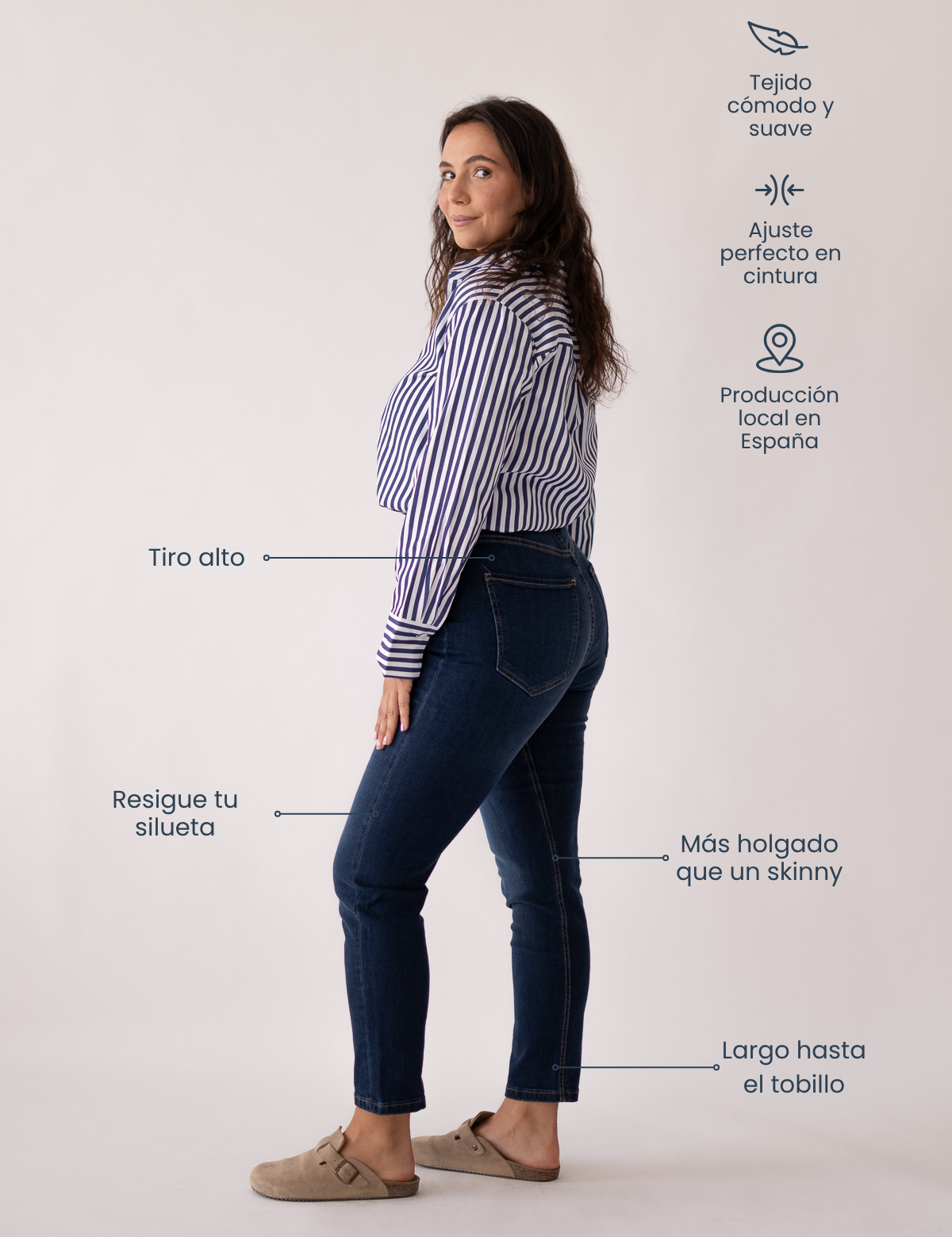 MOM HIGH RISE - DARK BLUE