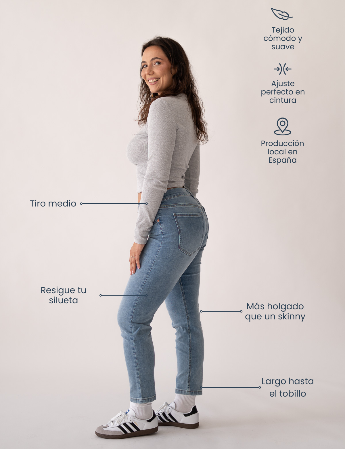 MOM MID RISE - LIGHT BLUE