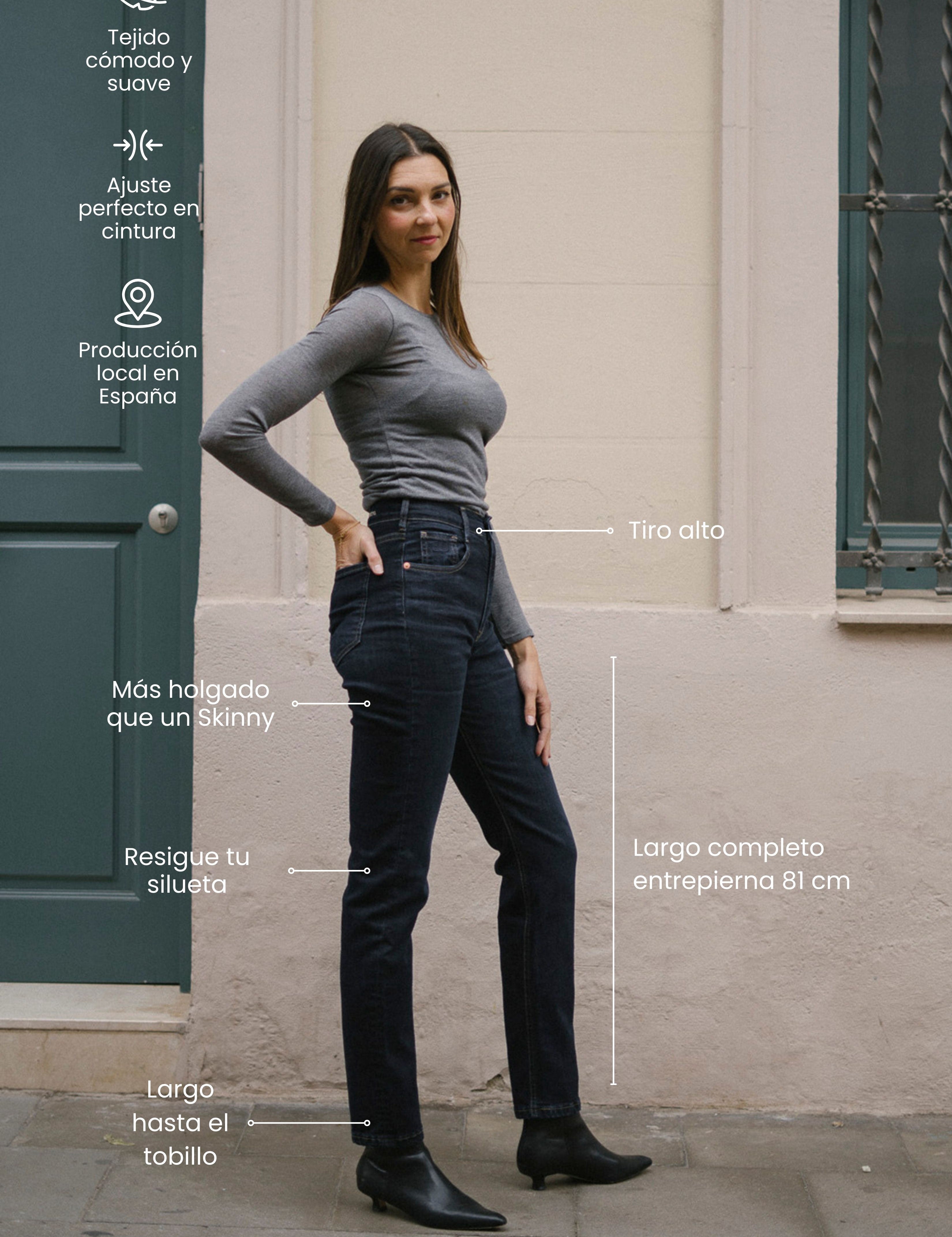 MOM HIGH RISE FULL LENGTH - DARK BLUE