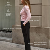 MOM TAILORED PLEATED TROUSERS - BLACK