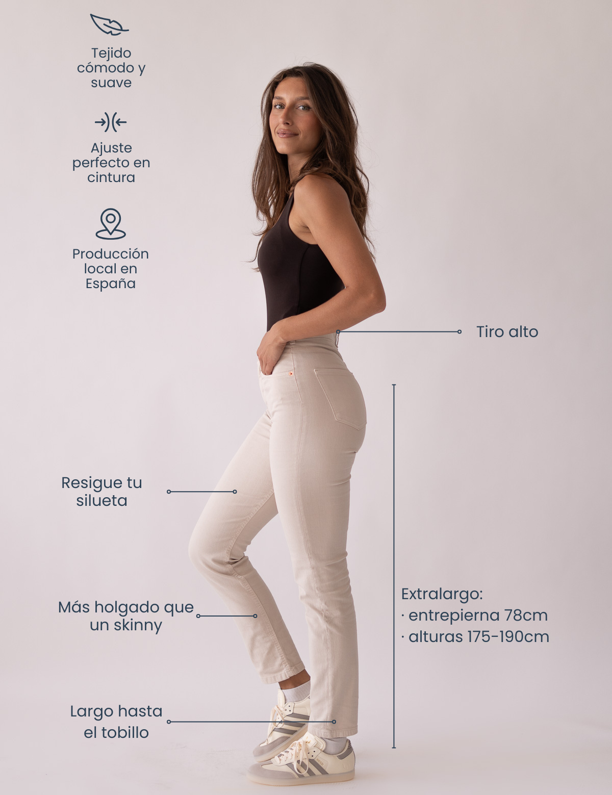 MOM TALL HIGH RISE - BEIGE