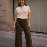 CULOTTE HIGH RISE - CHOCOLATE