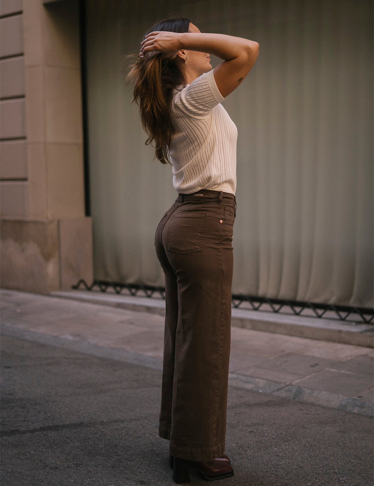 CULOTTE HIGH RISE - CHOCOLATE