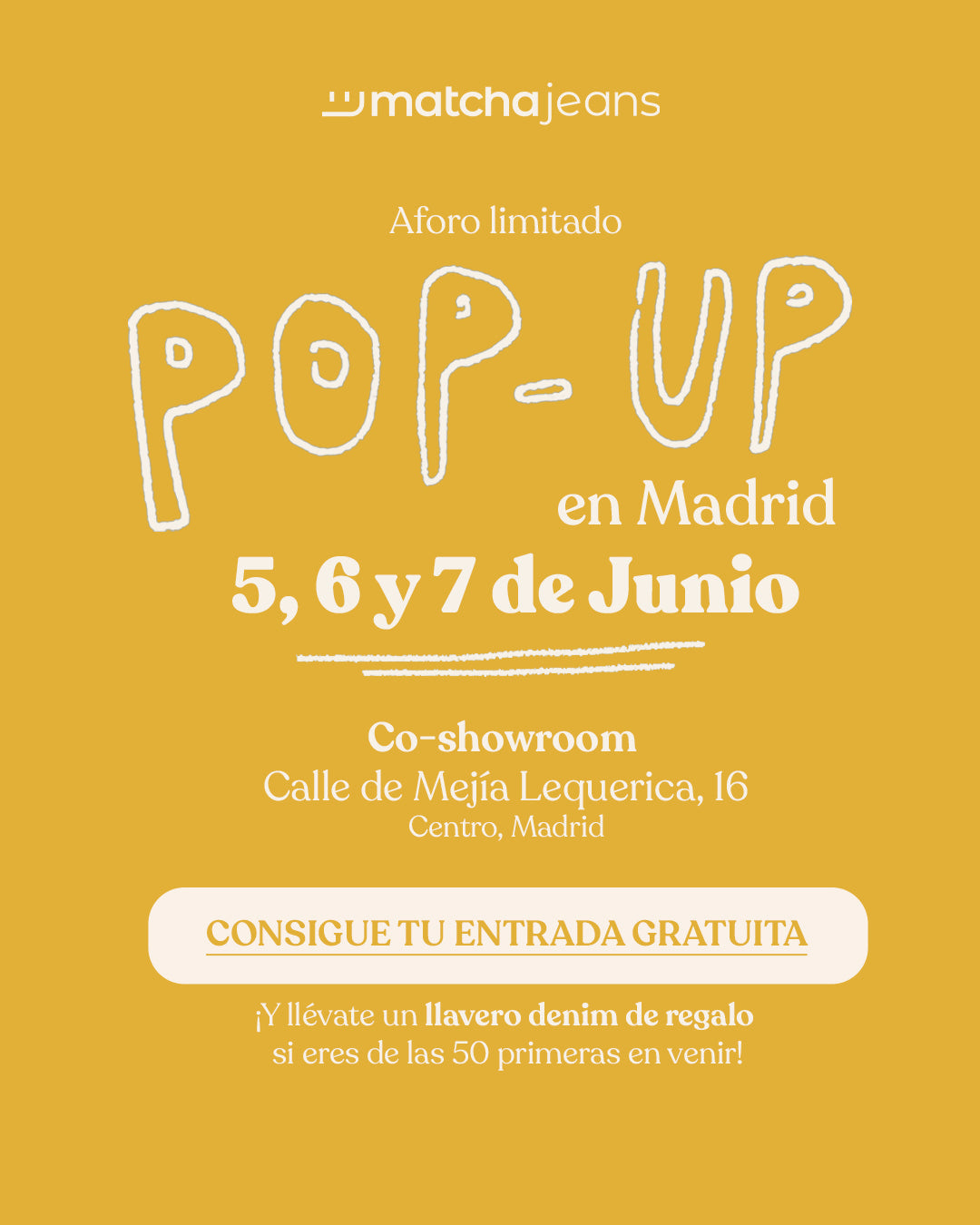 Pop-Up Madrid 5, 6 y 7 de Junio