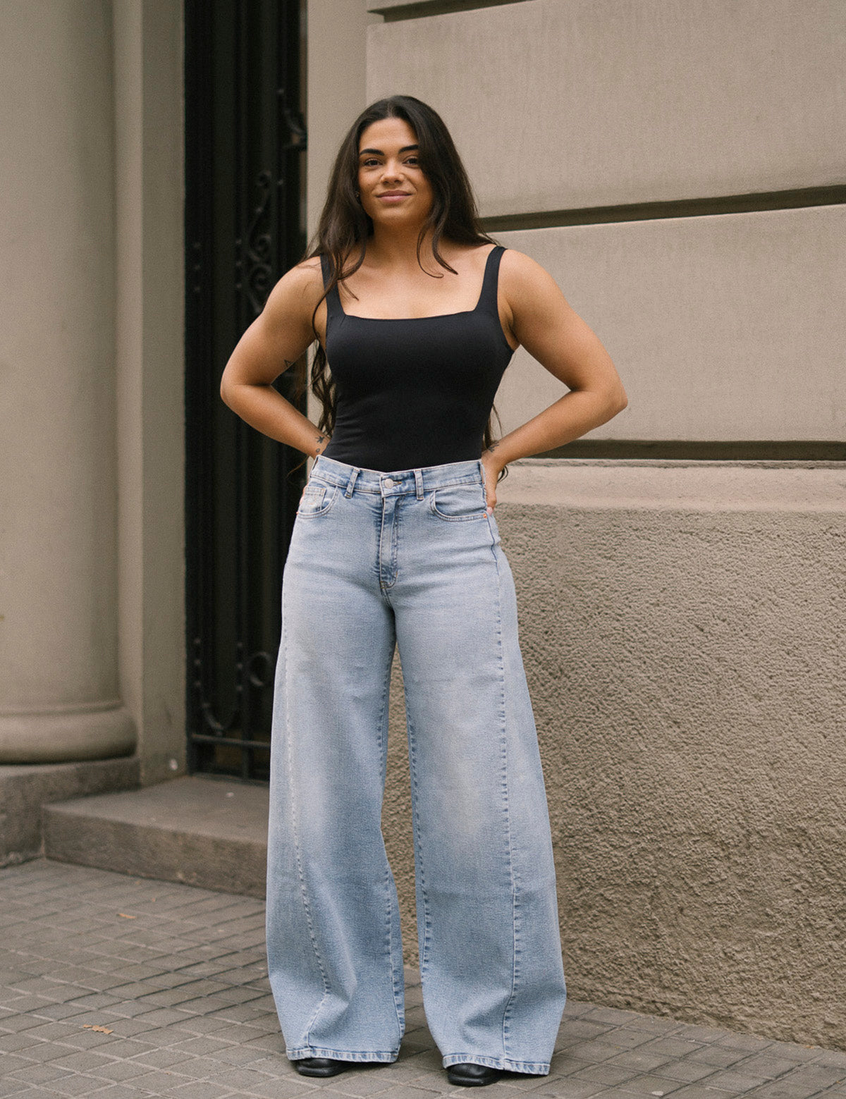 PALAZZO HIGH RISE - LIGHT BLUE