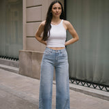 CULOTTE HIGH RISE - LIGHT BLUE
