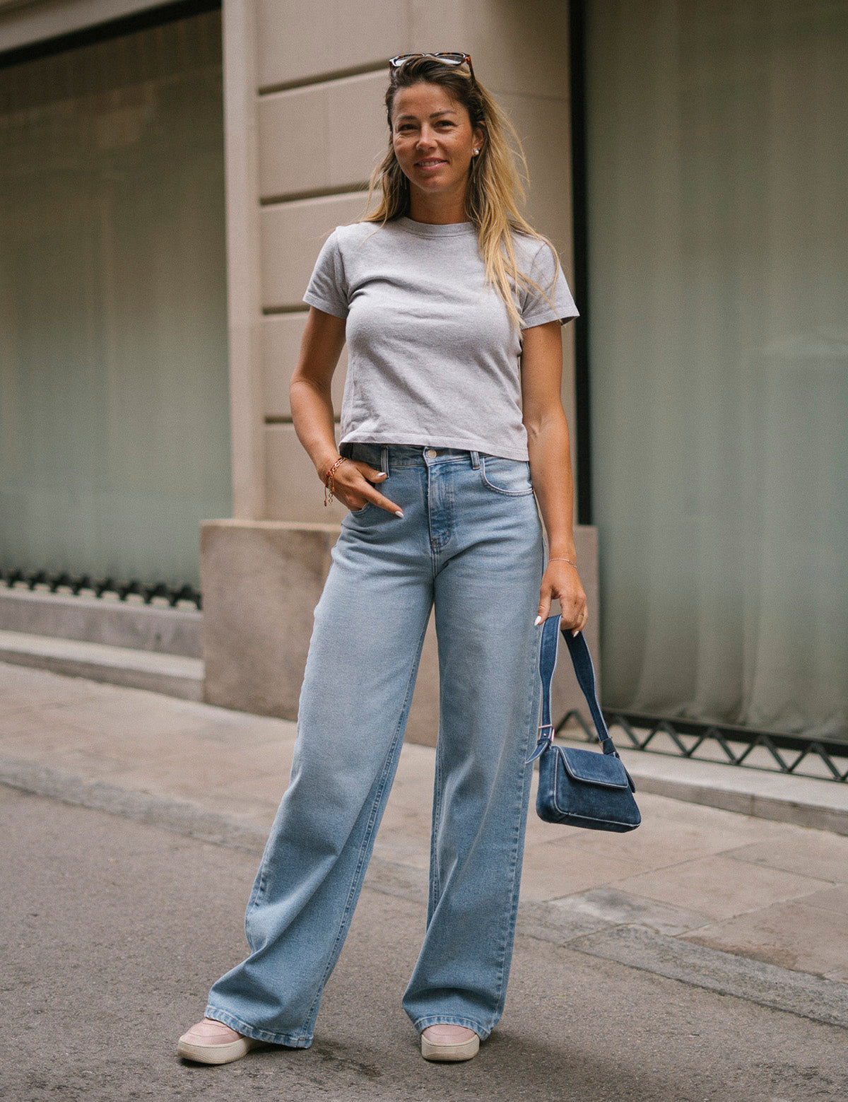 BAGGY TALL HIGH RISE - LIGHT BLUE