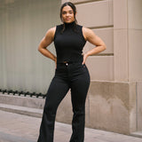 70'S FLARE HIGH RISE - BLACK
