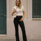 70'S FLARE TALL HIGH RISE - BLACK