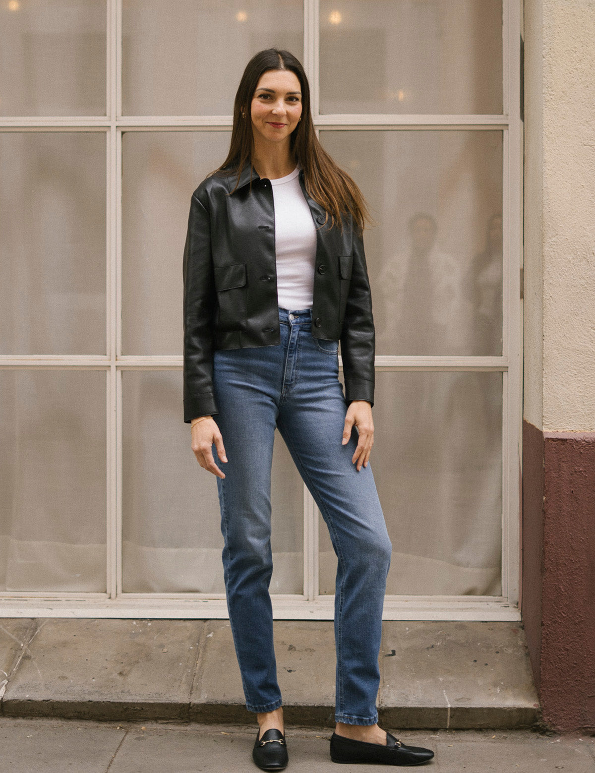 MOM HIGH RISE FULL LENGTH - BLUE