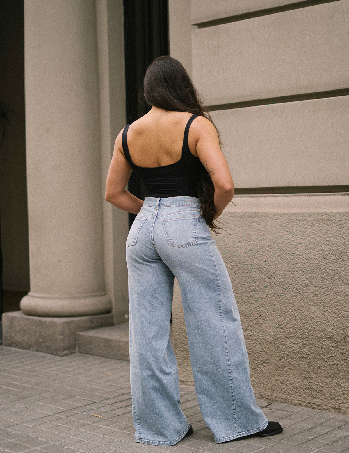 PALAZZO HIGH RISE - LIGHT BLUE