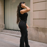 70'S FLARE HIGH RISE - BLACK